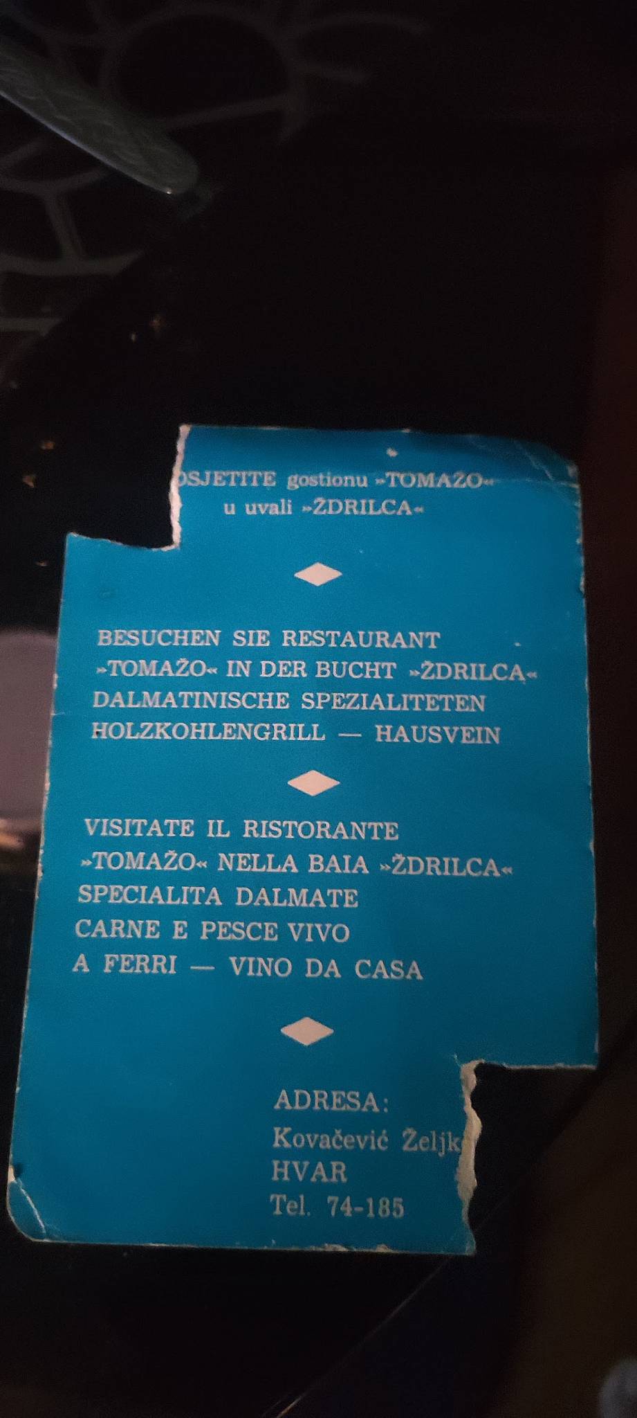 Menu di Mamato Bar 