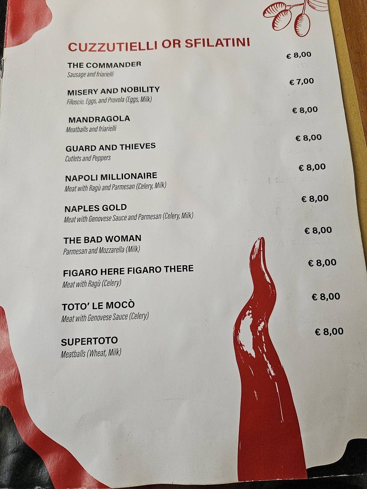 Menu di Mammamì Neapolitan Take Away 