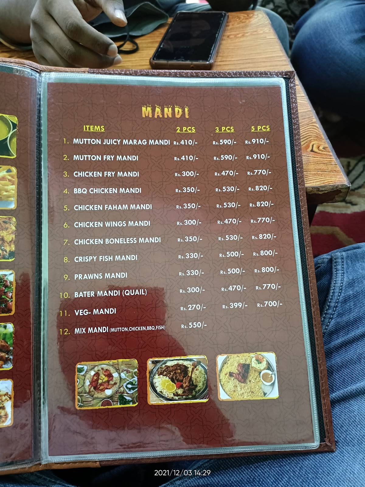 Mandistan menu