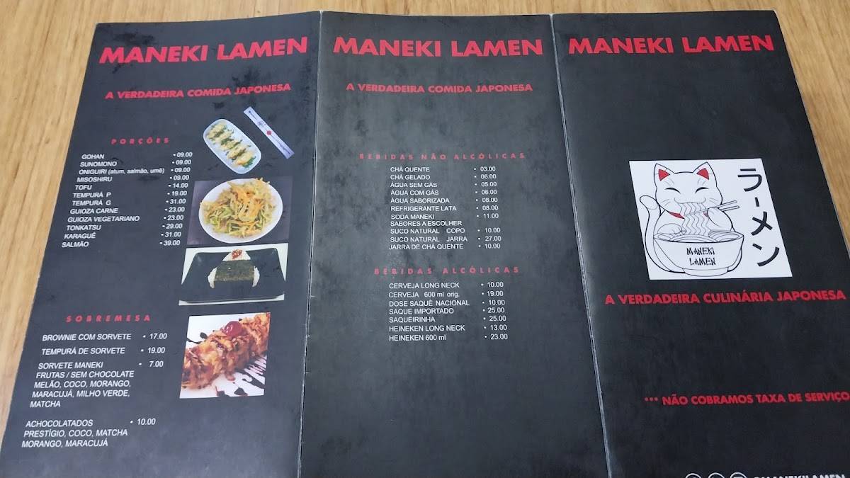 Maneki Lamen cardápio