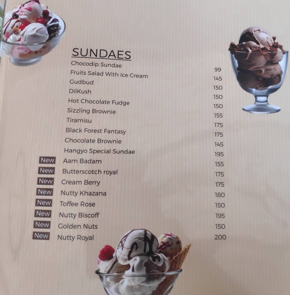 Saiba Restaurant menu