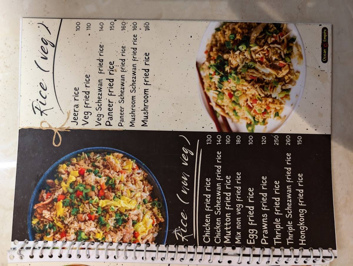 Ocean Empire Restaurant menu