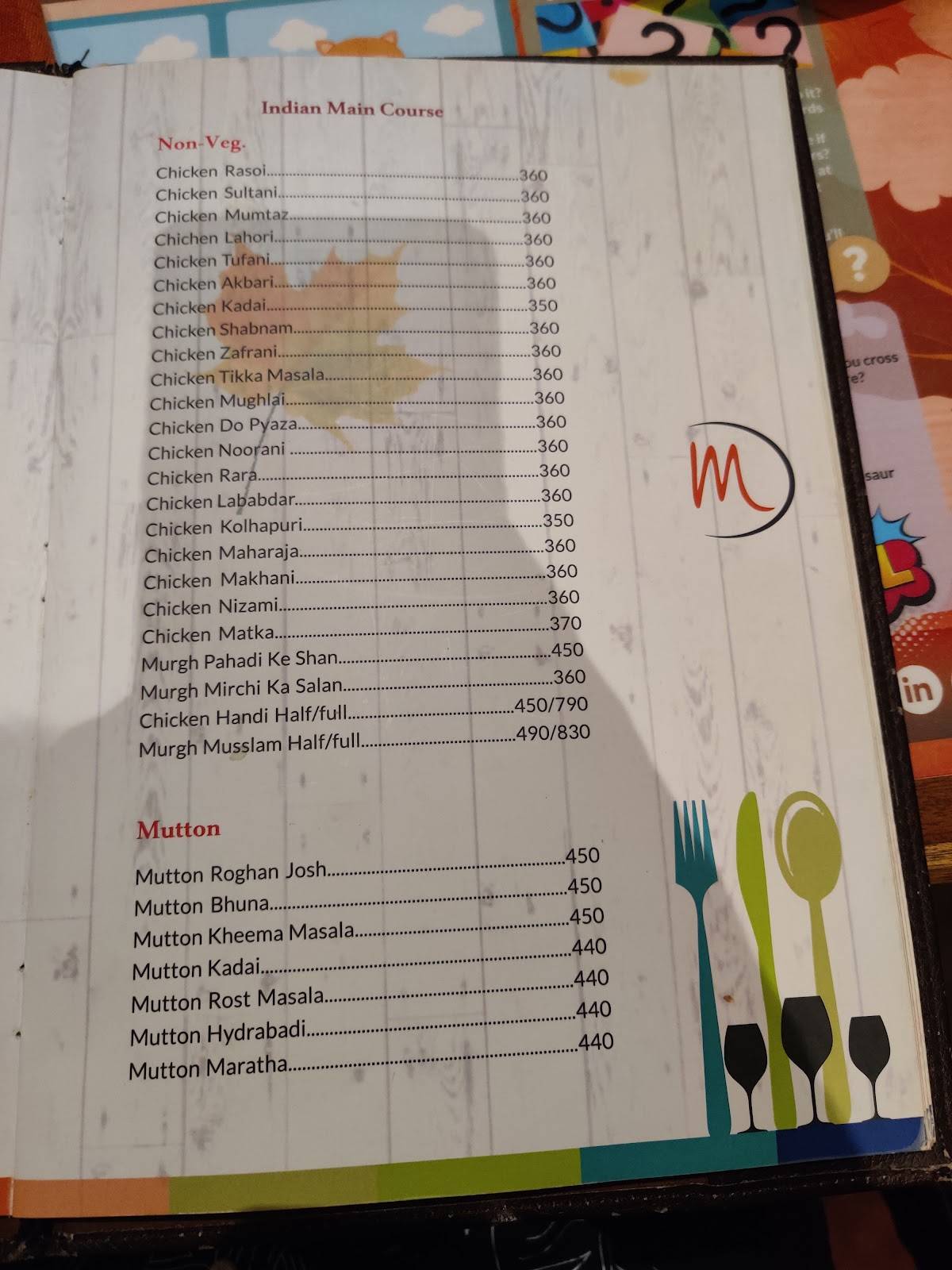 Maple Restro Bar menu