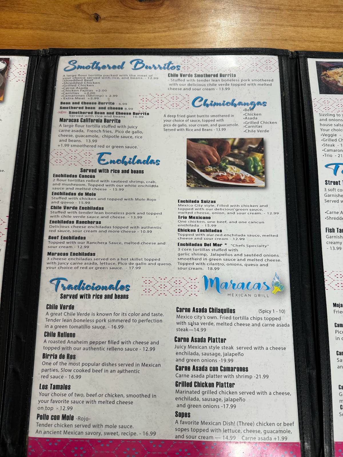 Menu at Maracas Mexican Grill restaurant, Santaquin