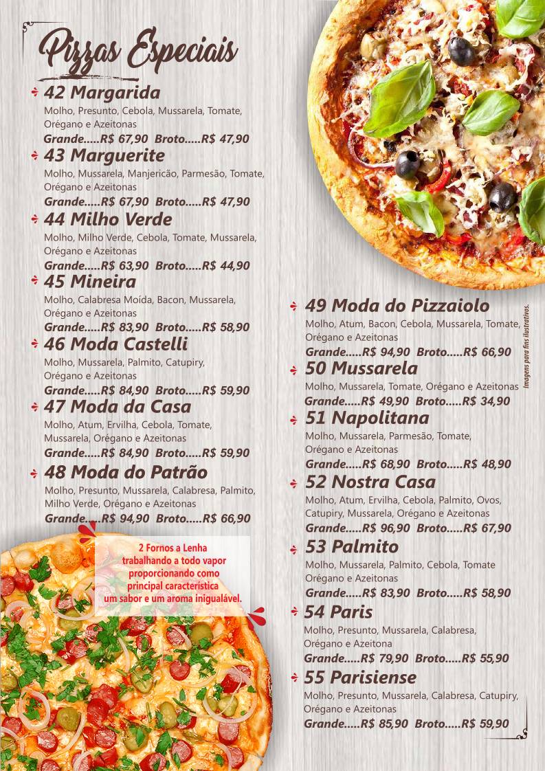 Castelli Pizzas E Lanches - Pizzaria em Marilia cardápio