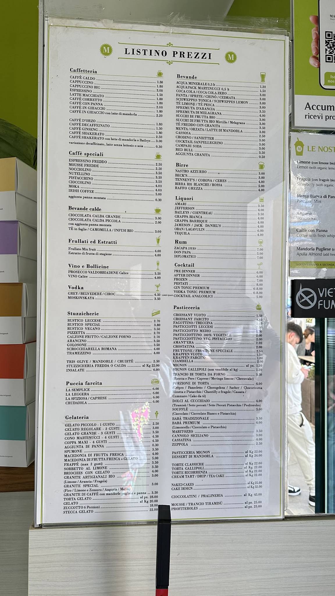 Menu di Martinucci Laboratory Castro 