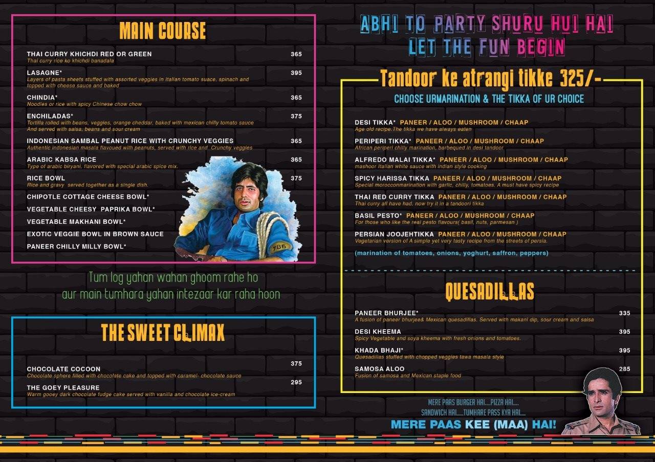 Mastee menu