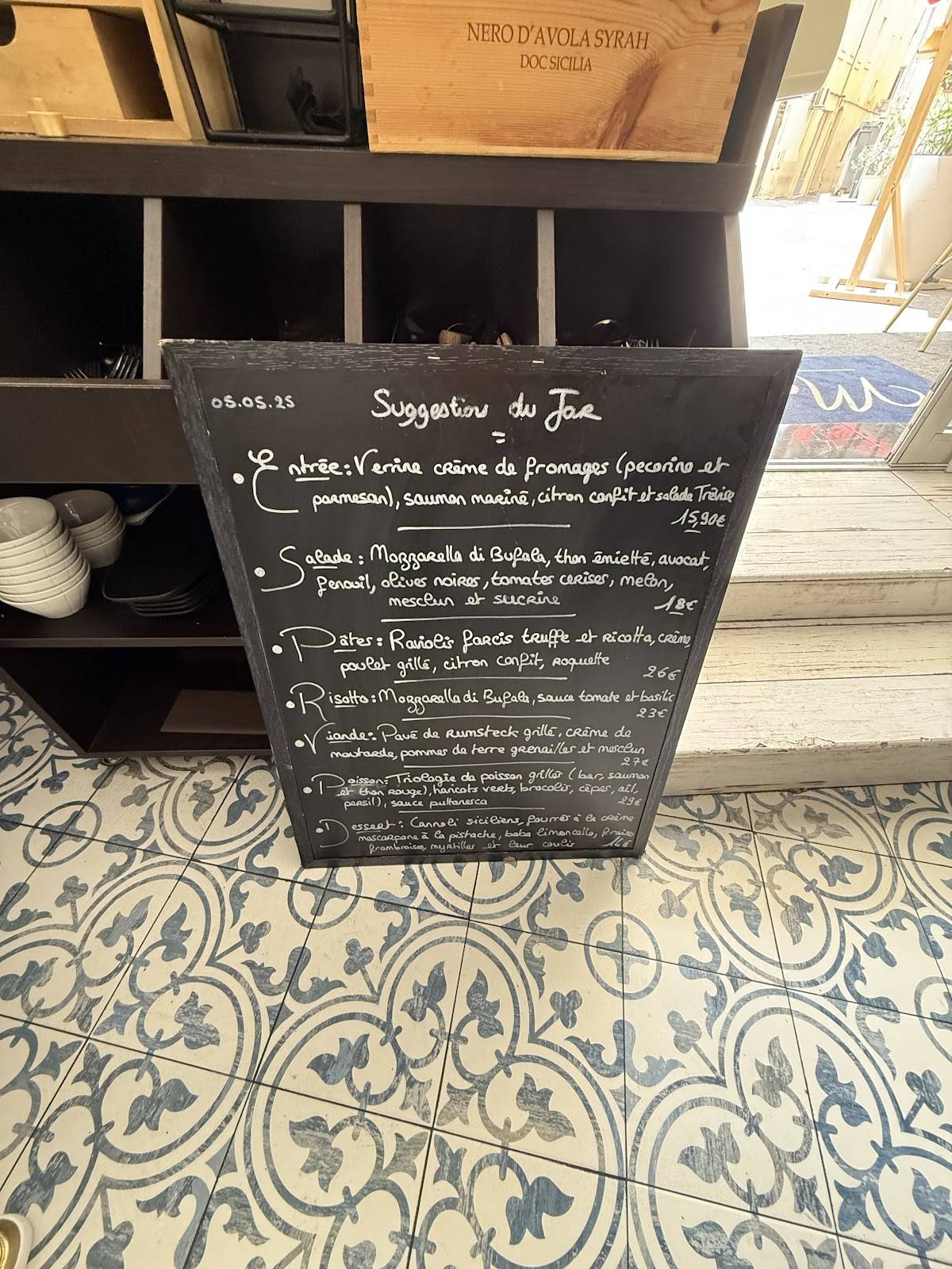 Menu de Maurizio