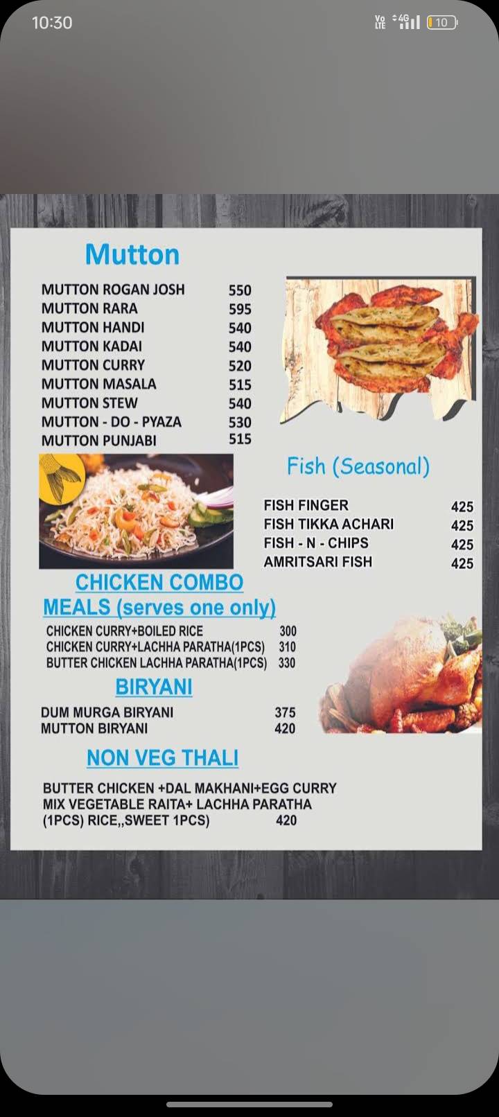 HUKUM THE FAMILY RESTAURANT menu