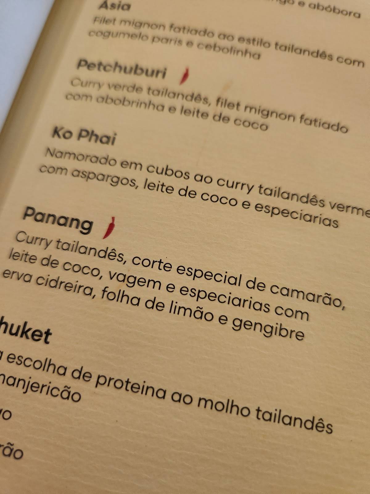 Restaurante Mestiço cardápio