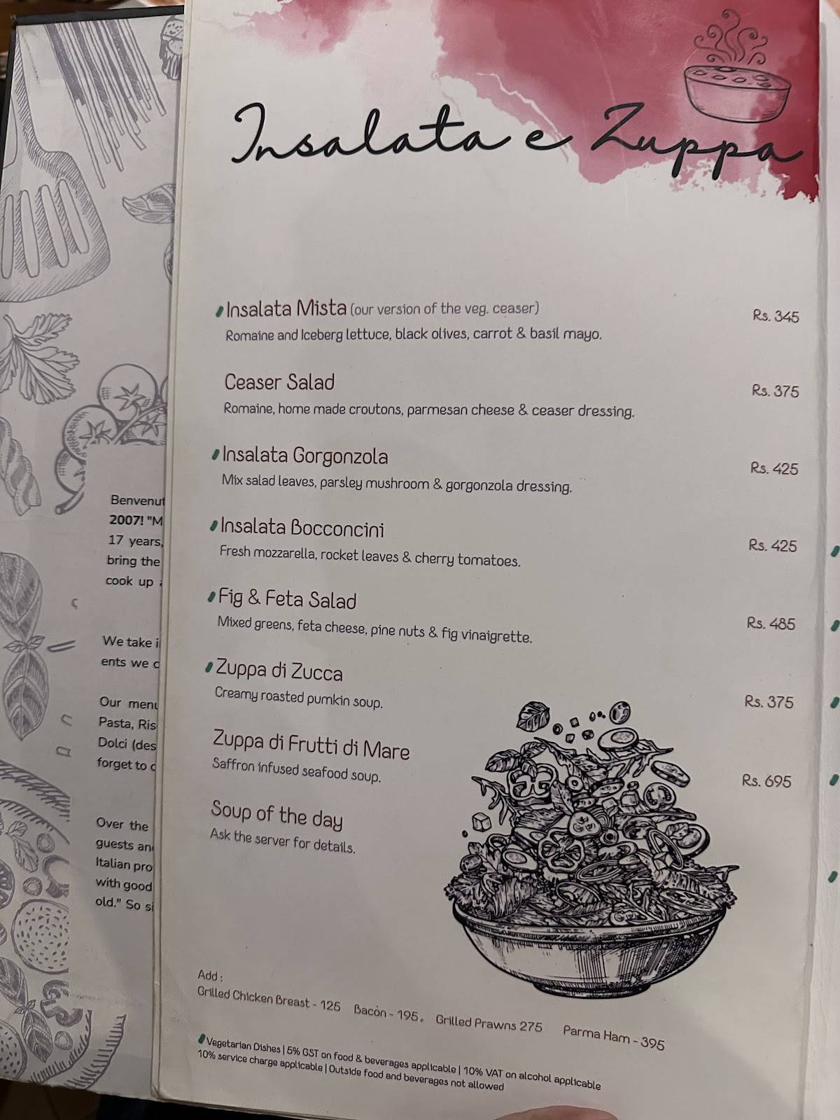 Mia Cucina menu