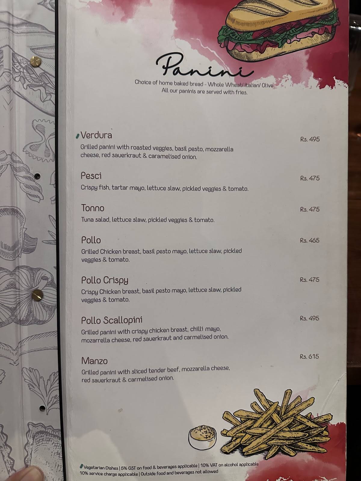 Mia Cucina menu