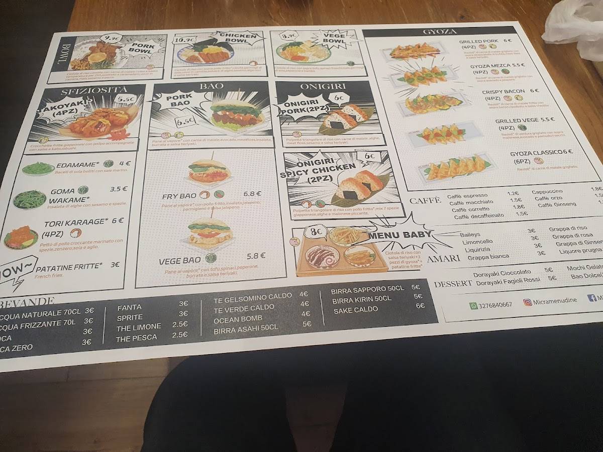 menù mic ramen reggio emilia