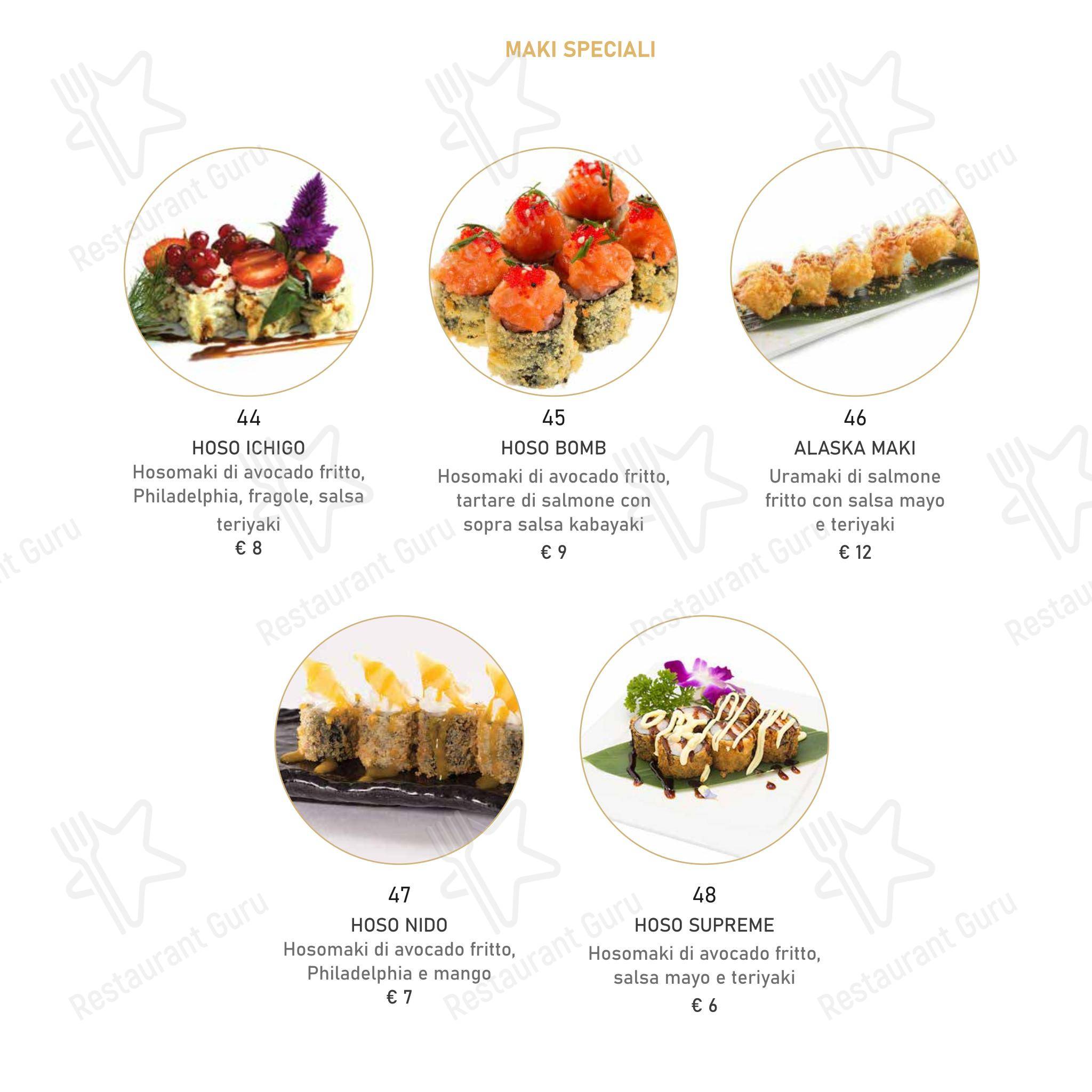 Menu per Mikaku sushi in Rimini