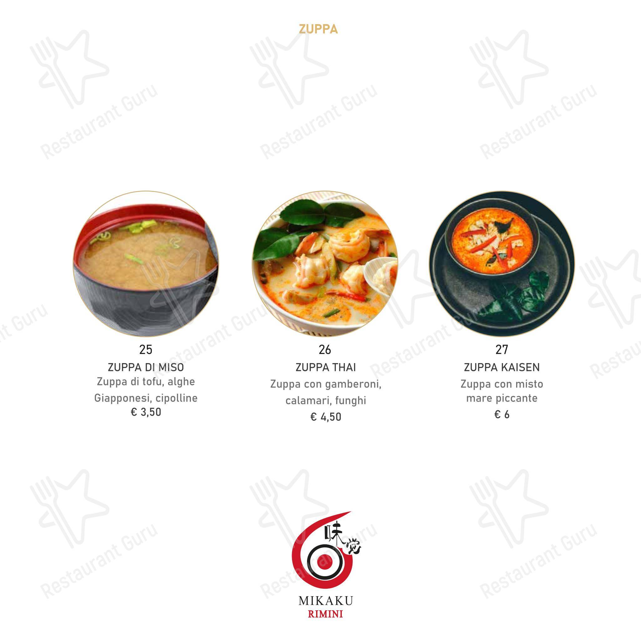 Menu di Mikaku sushi - Menu