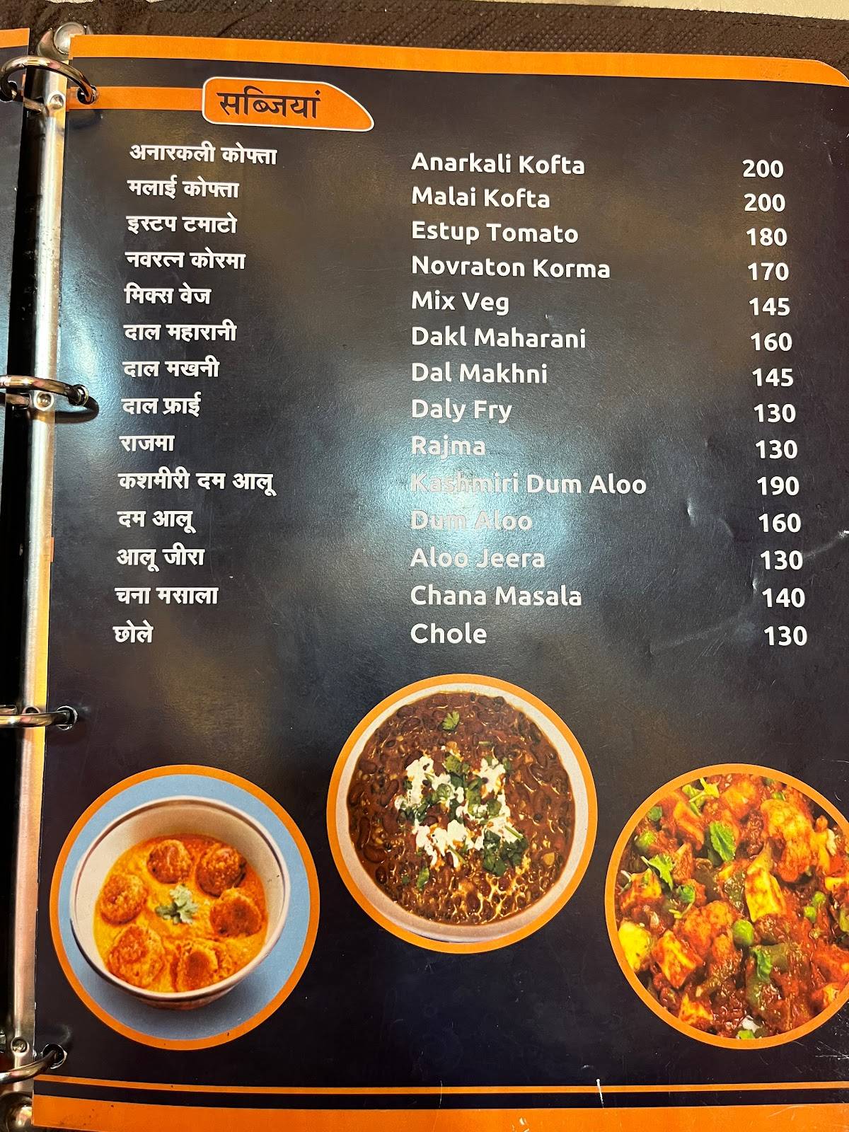 Milan Point Restaurant menu