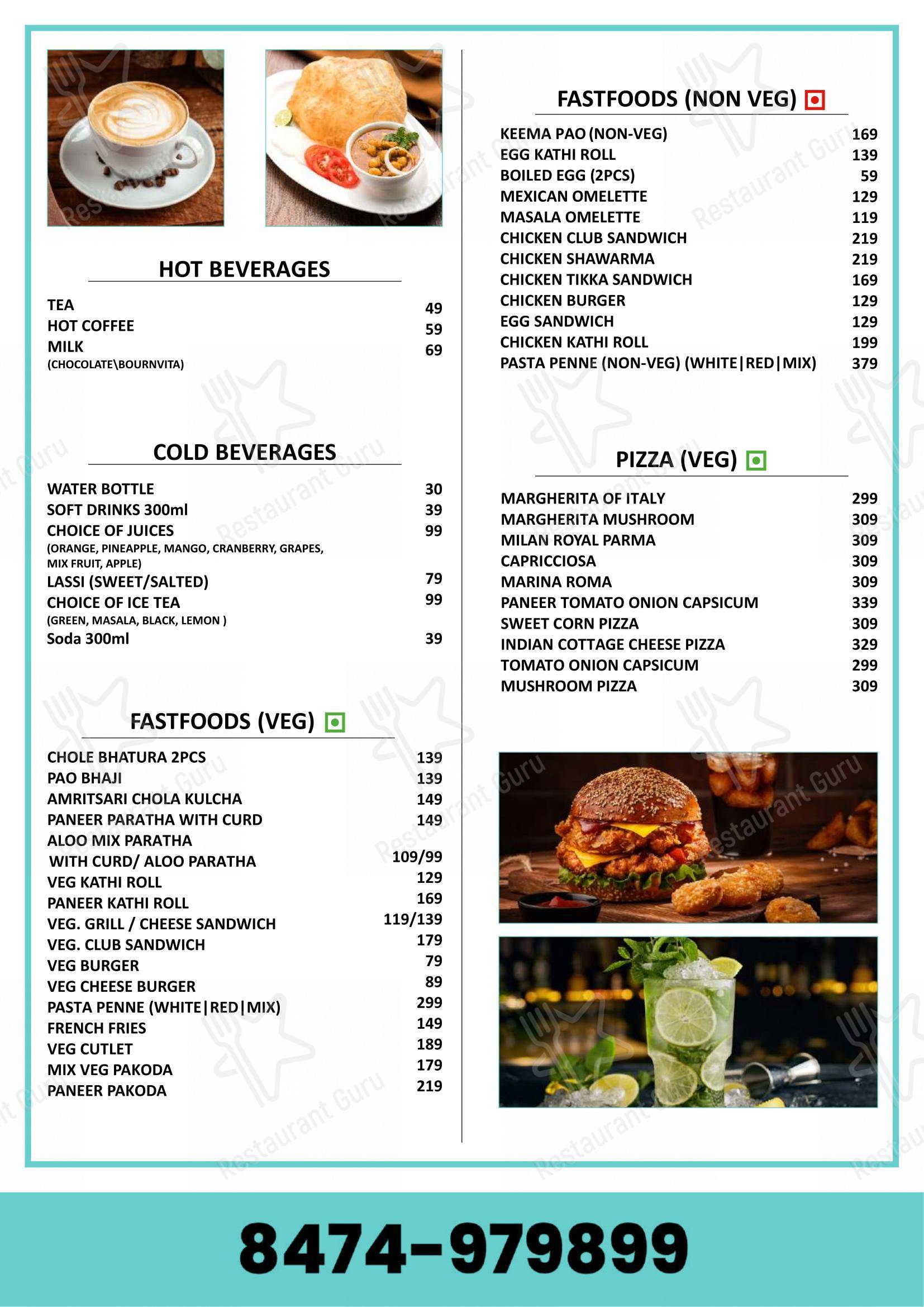 Menu for the Milkbar Studio Best Restaurant in Aligarh Family Restaurant in Aligarh restaurant