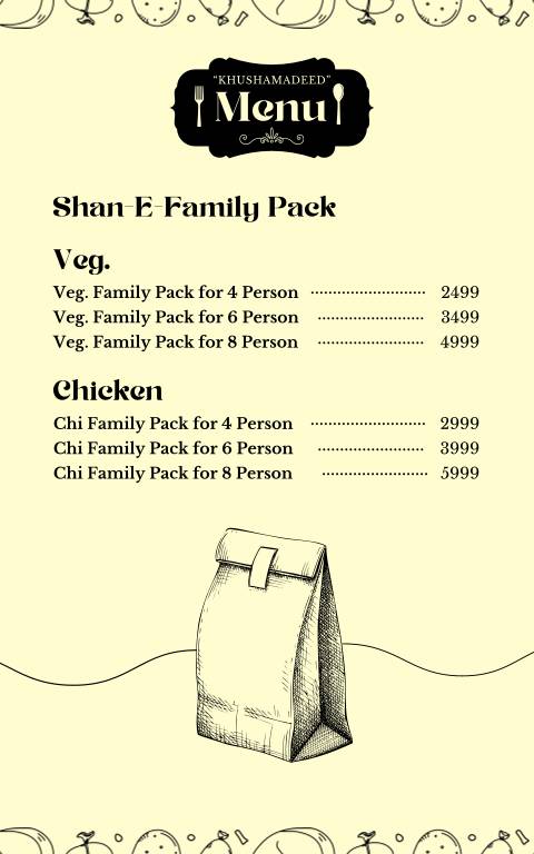 Khushamdeed Restaurant menu