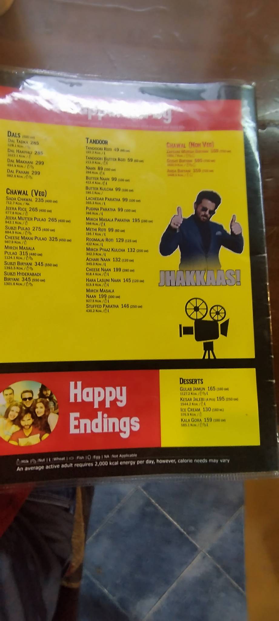 Mirch Masala, Vallabh Vidyanagar menu