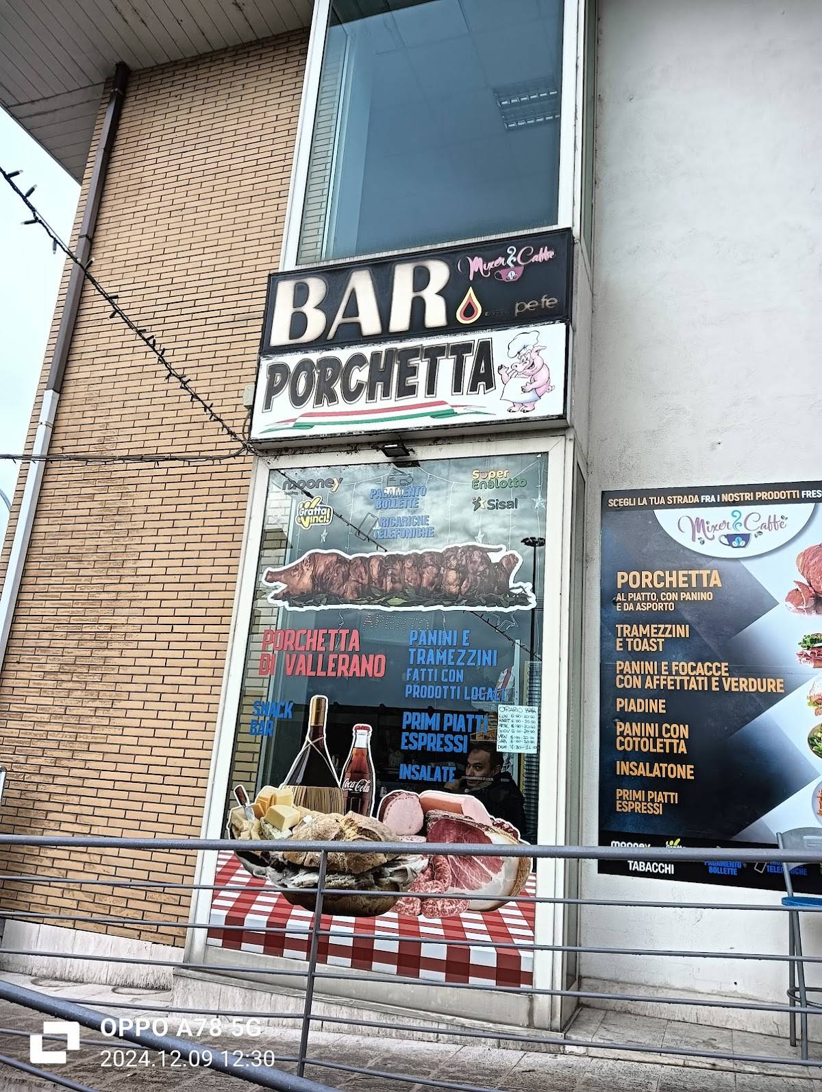 Menu di Mixer Caffè bar e porchetta 