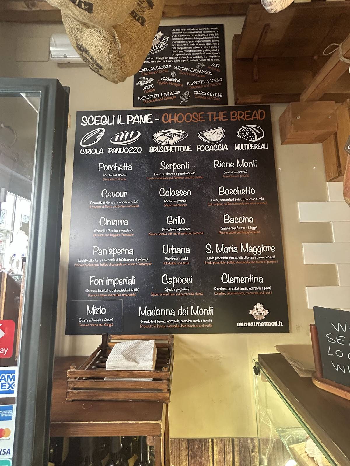 Menu di Mizio's Street Food 