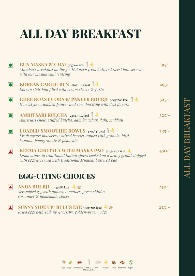 Mocha Cafe & Bar menu
