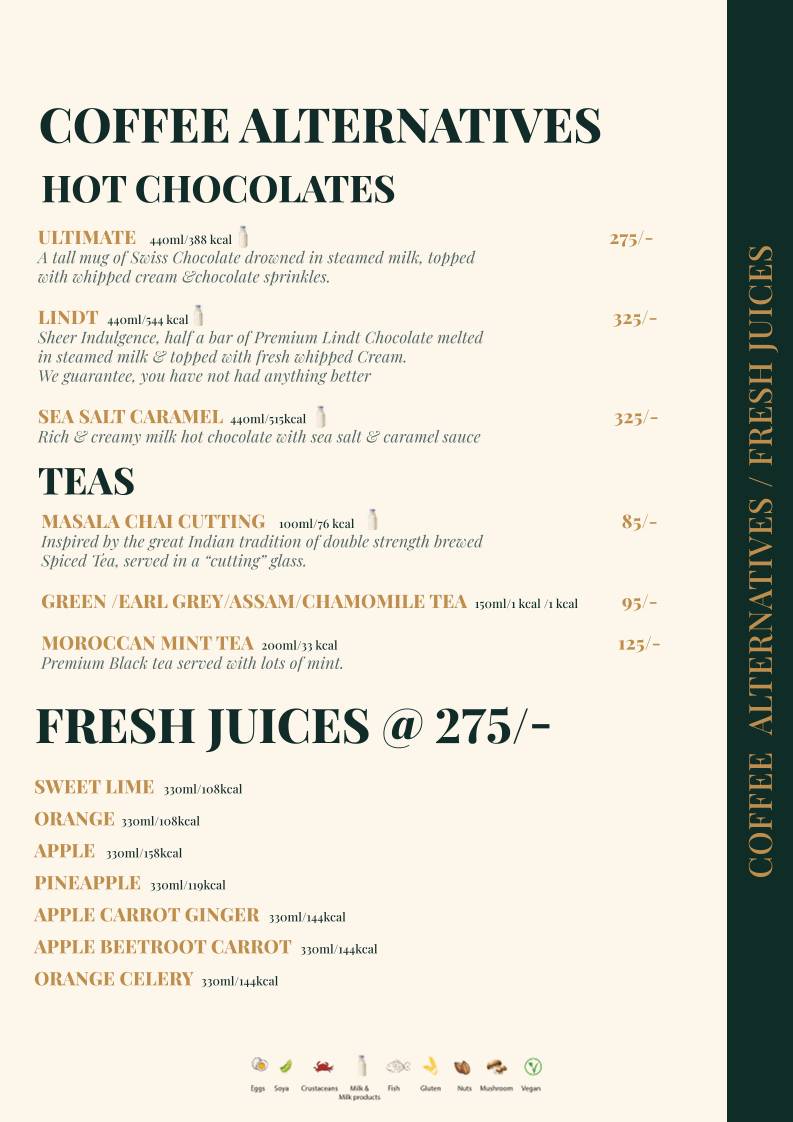 Mocha Cafe & Bar menu