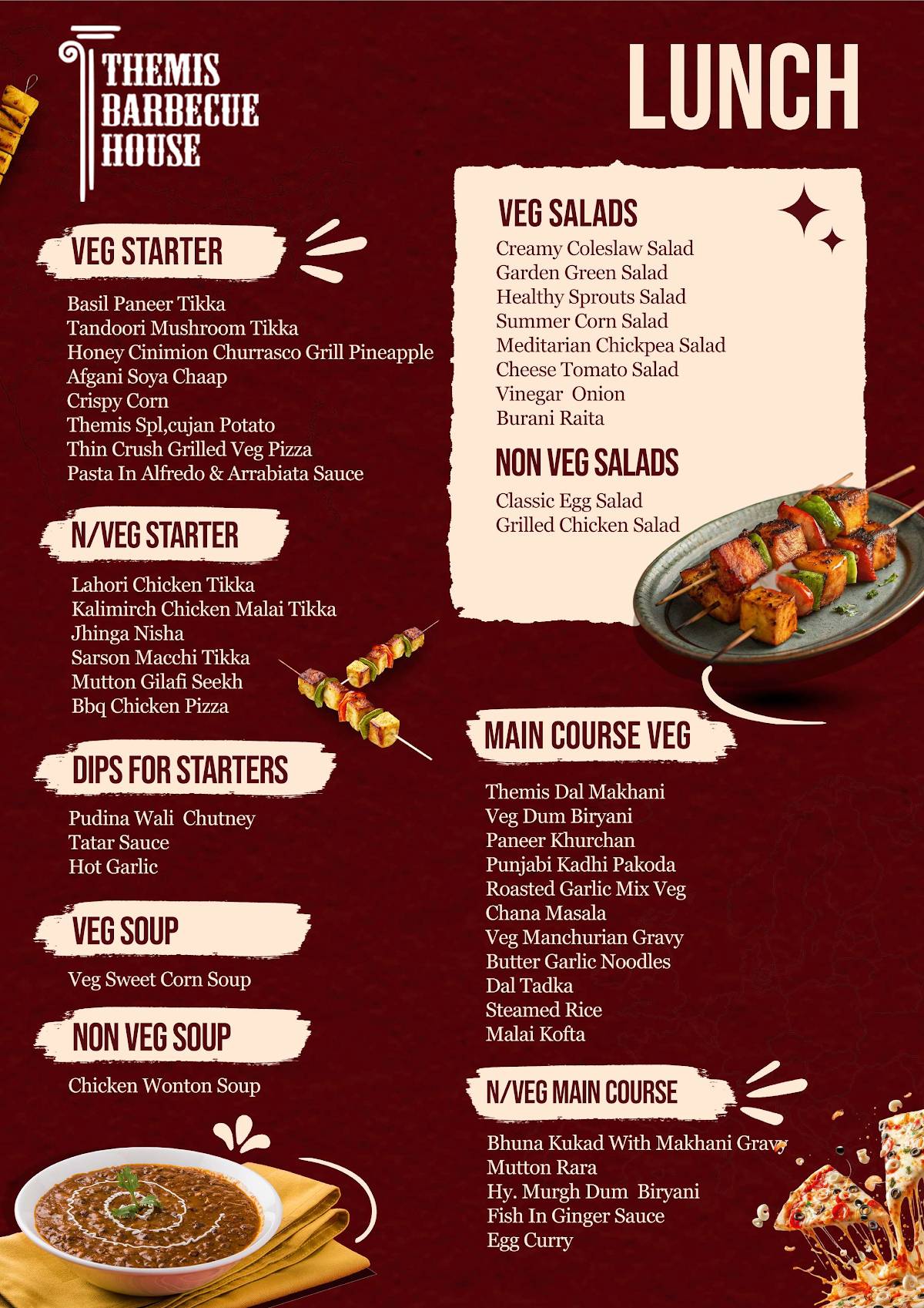 Themis Barbecue House, Ambala menu