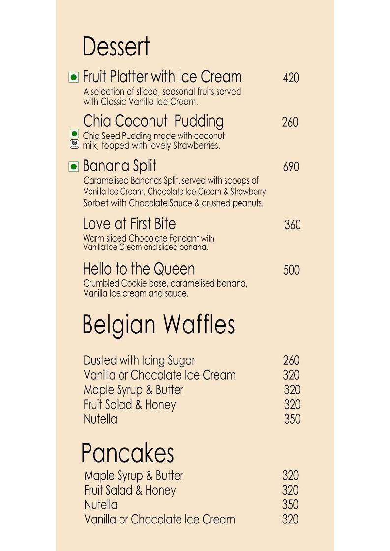 Mojigao Eco Resort menu