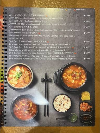 Menu de Mom's Kitchen Korean Cuisine