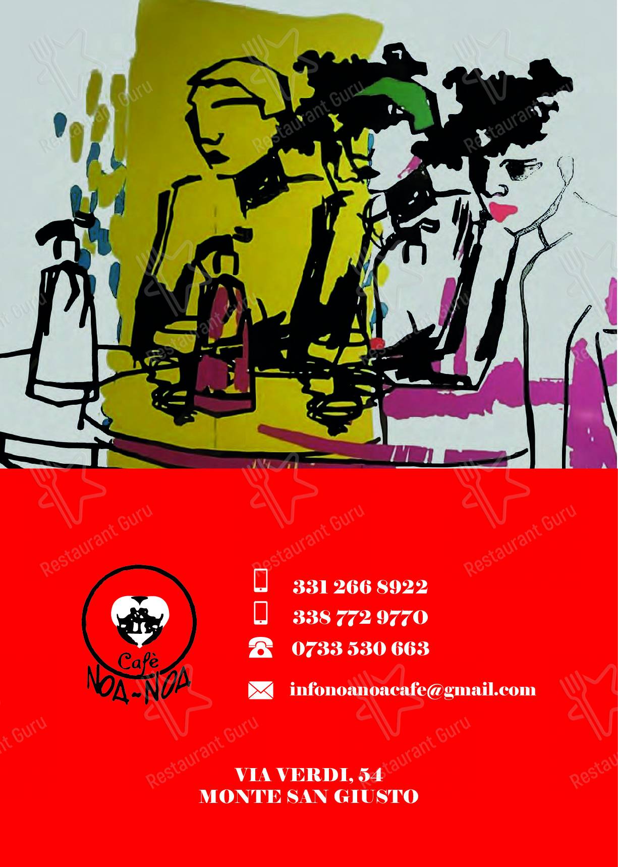 Menu di Noa Noa Cafe' Di Martinelli Fabiola - piatti e bevande