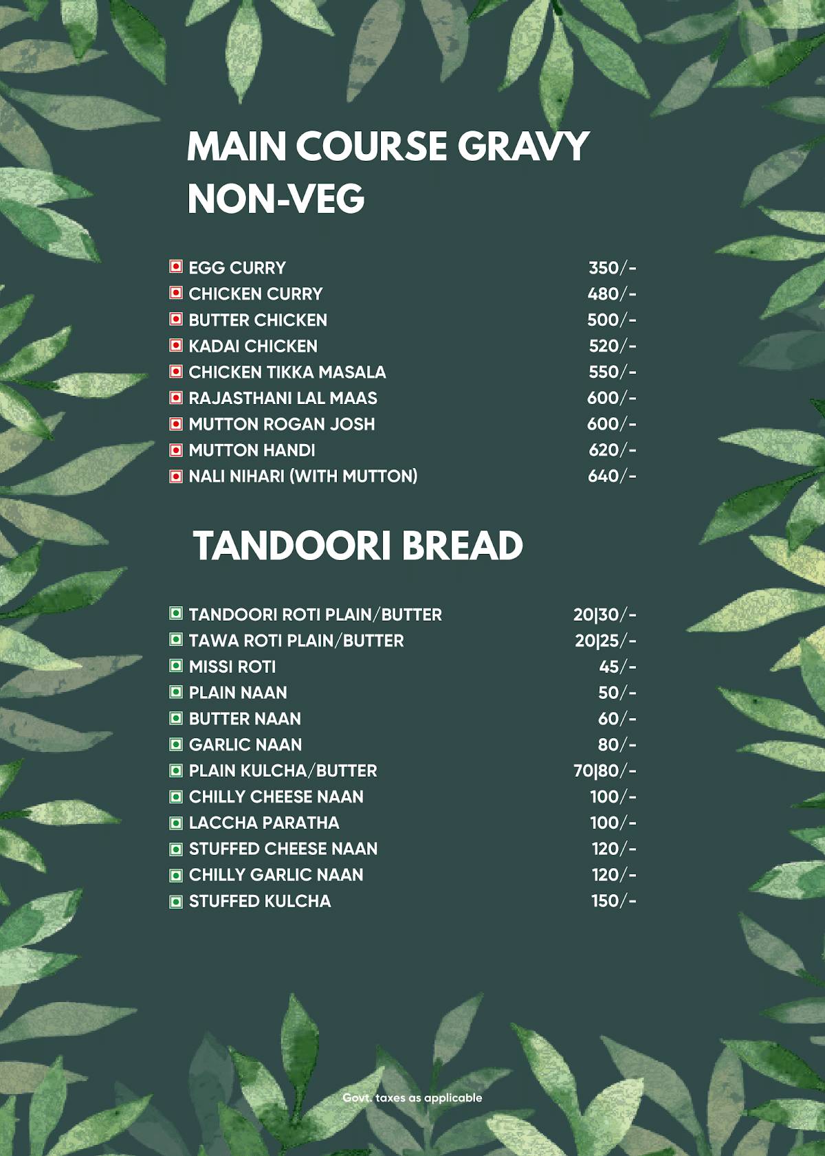 Mood Makers Restro Bar menu