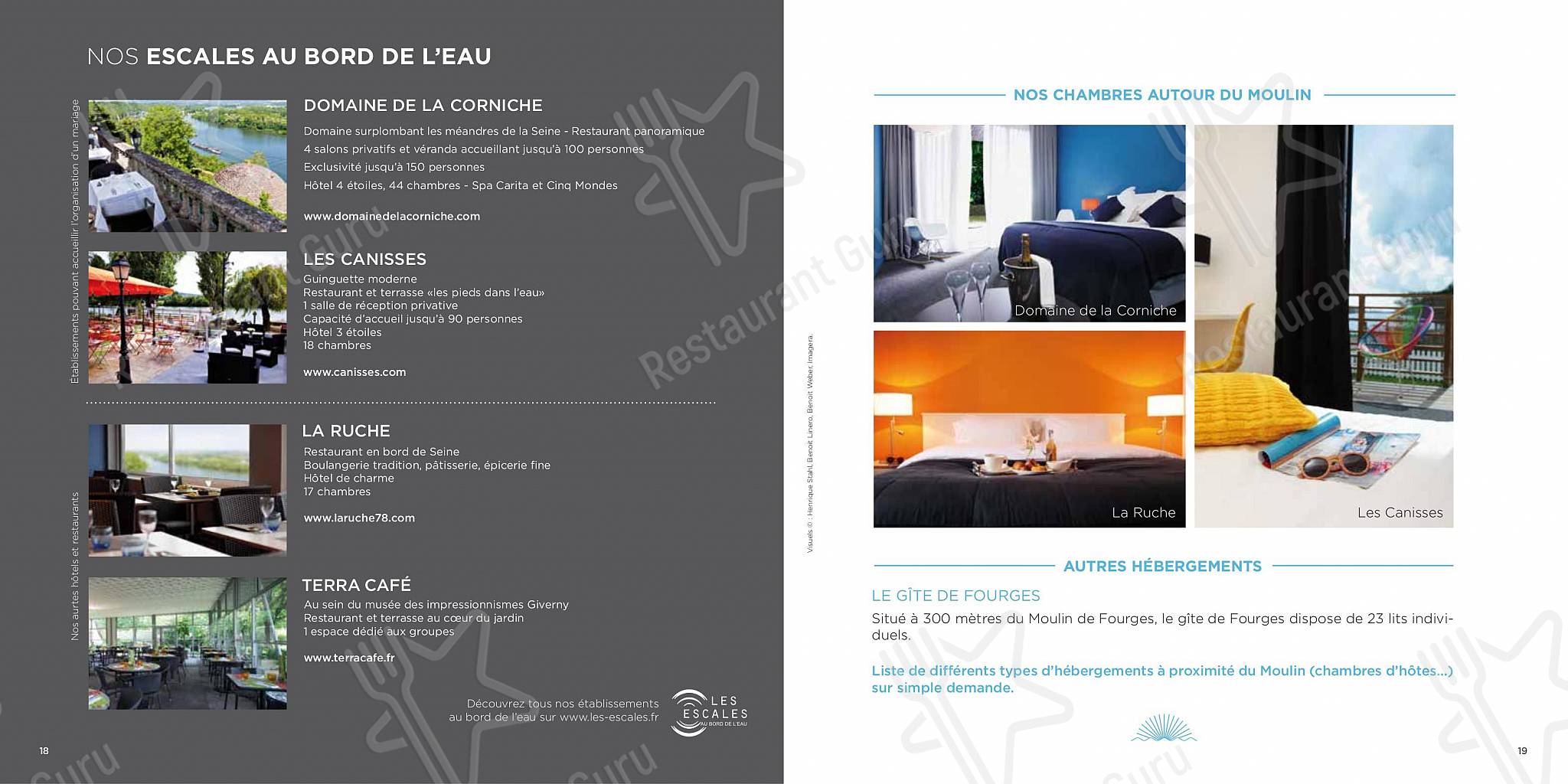 Ночное меню pour Le Moulin de Fourges restaurant