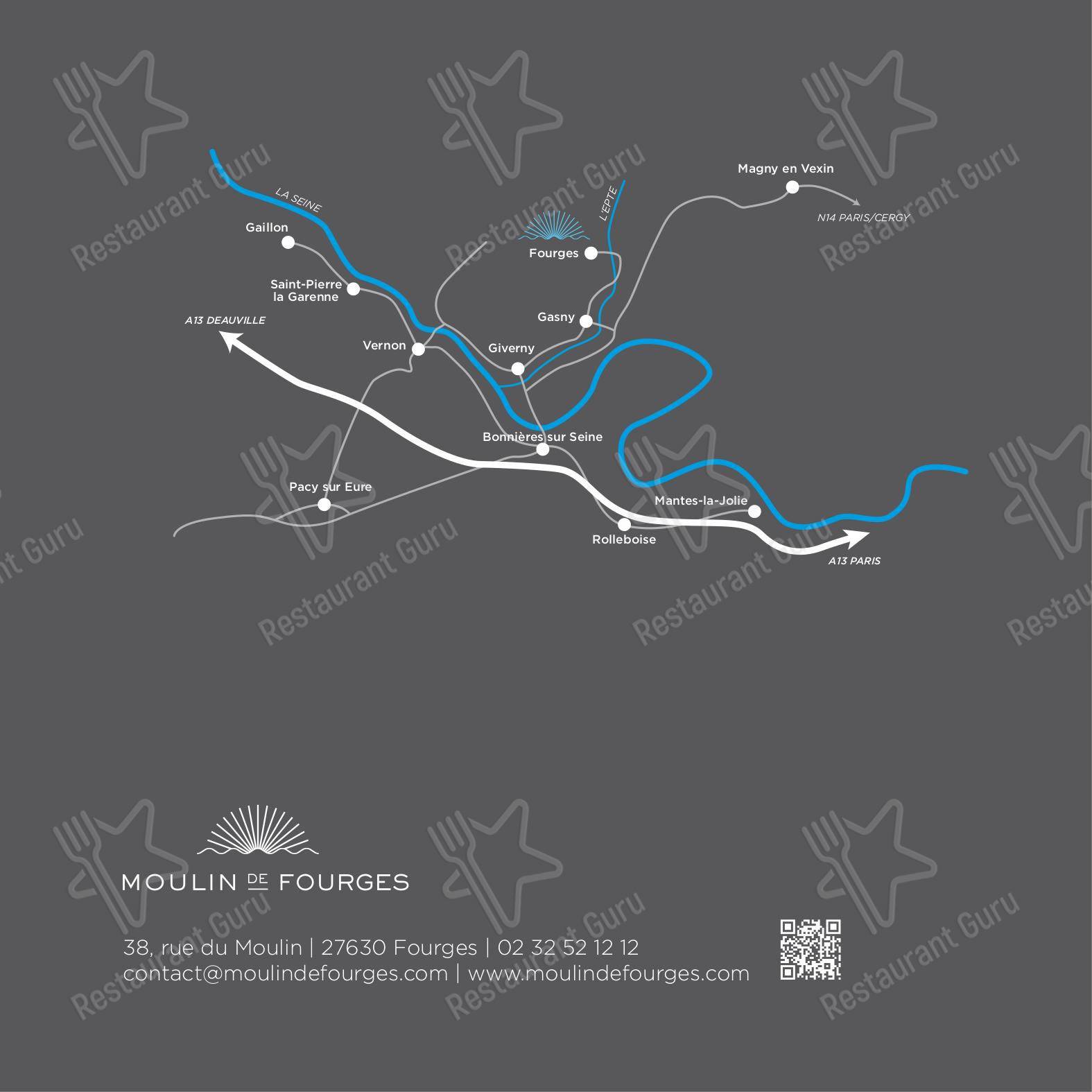 Le Moulin de Fourges dans Fourges - Ночное меню