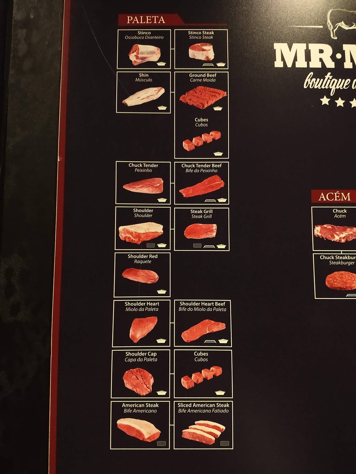 Menu em Mr.Moo Steakhouse, São José dos Campos