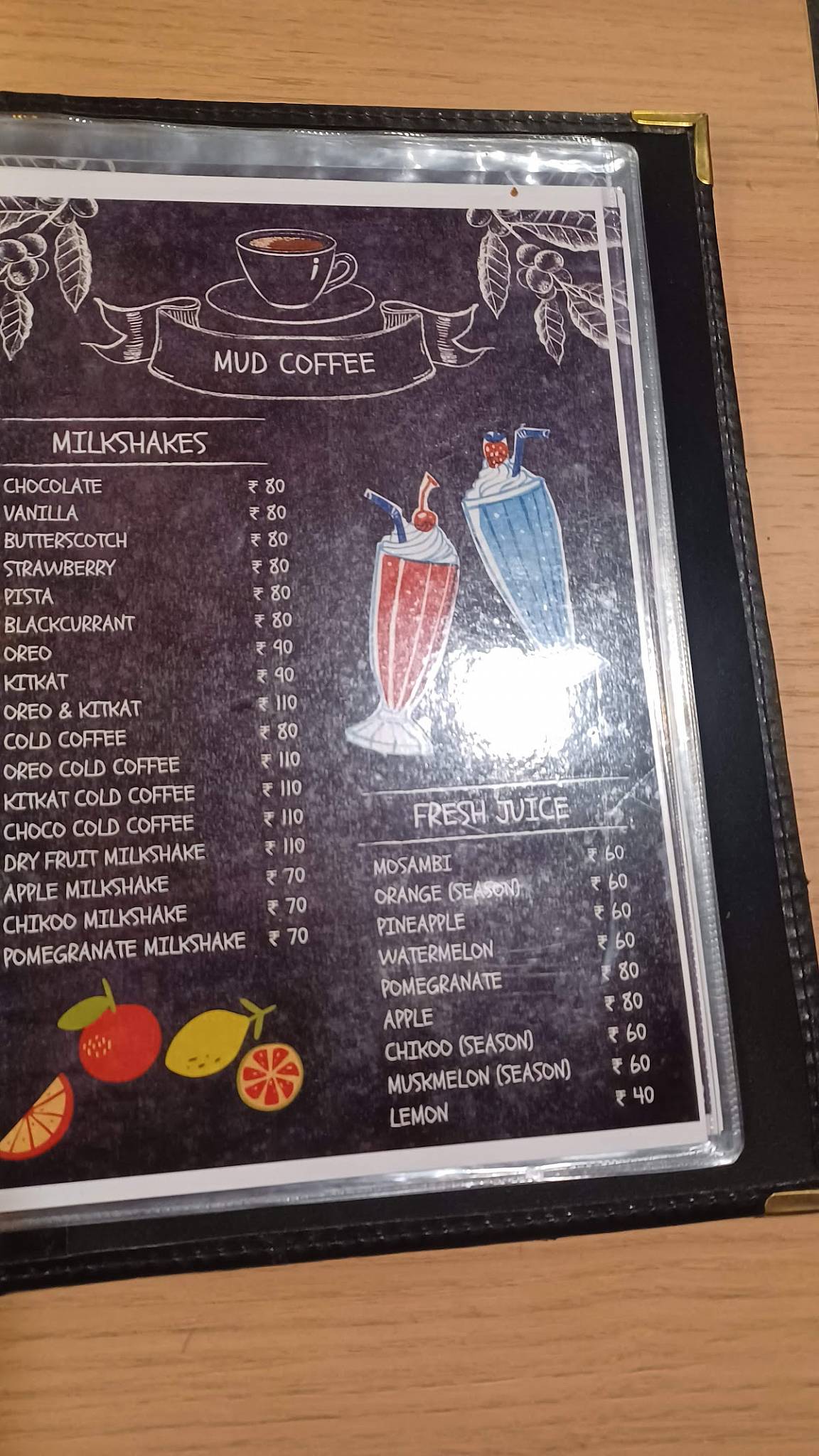 Mud Coffee (Jaganmohan Palace) menu
