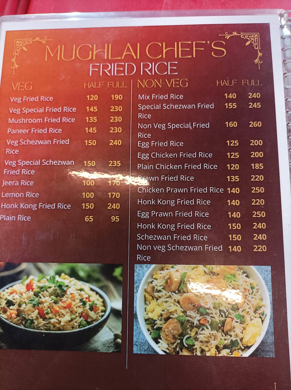 Mughlai chef's menu