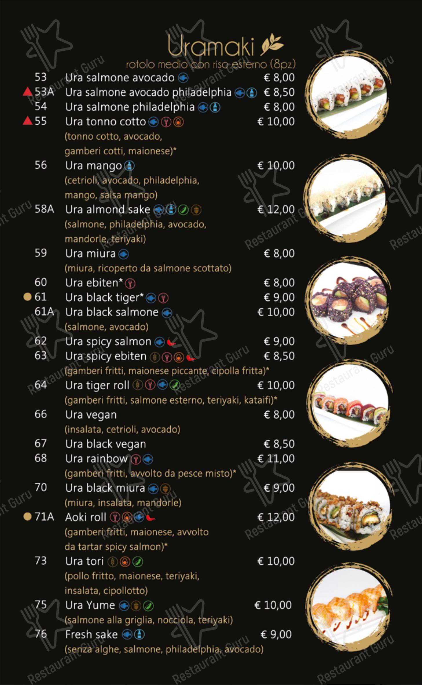 Menu di Mulan sushi - 菜单