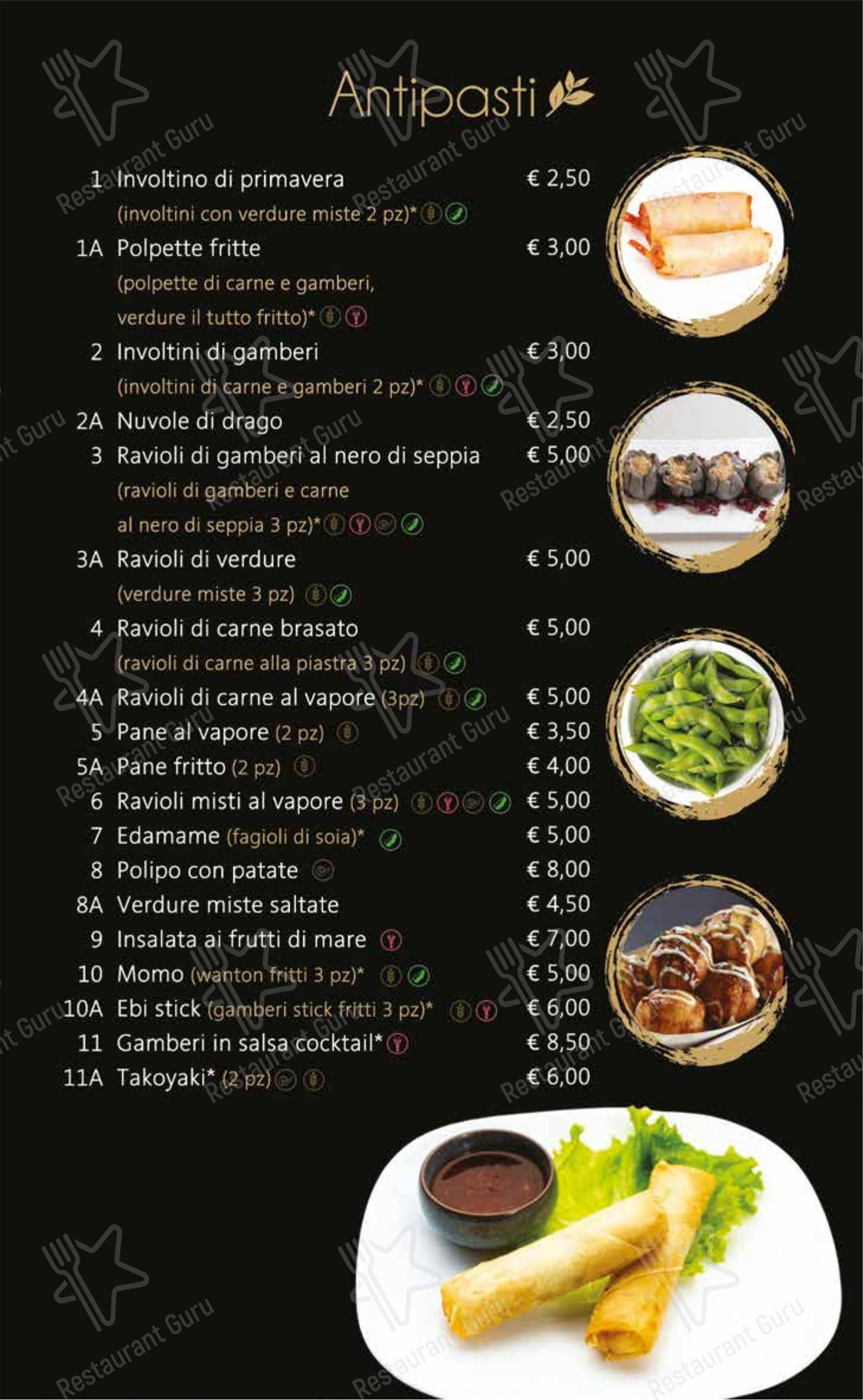 Mulan sushi in Lissone - Menu