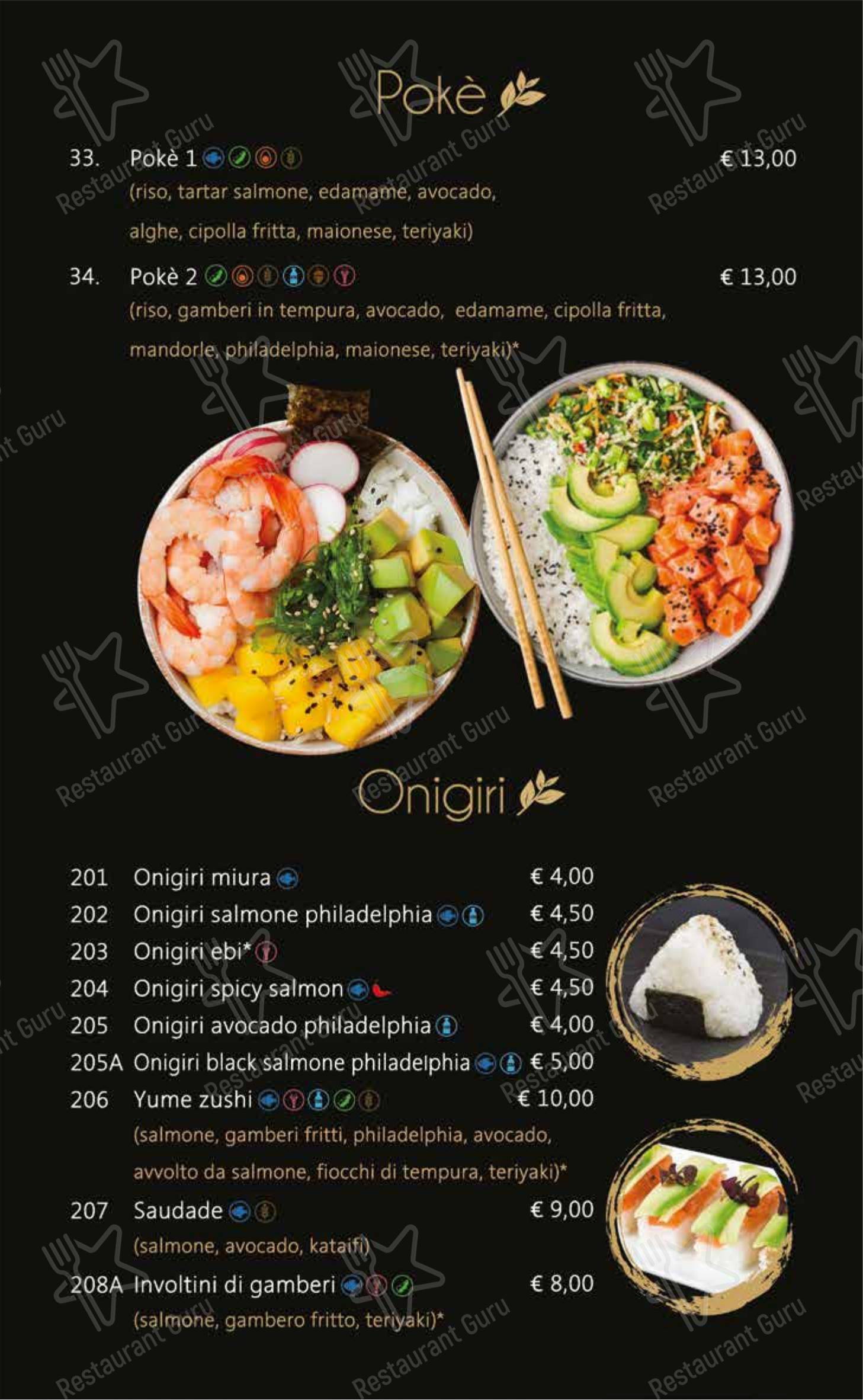 Mulan sushi in Lissone - Menu