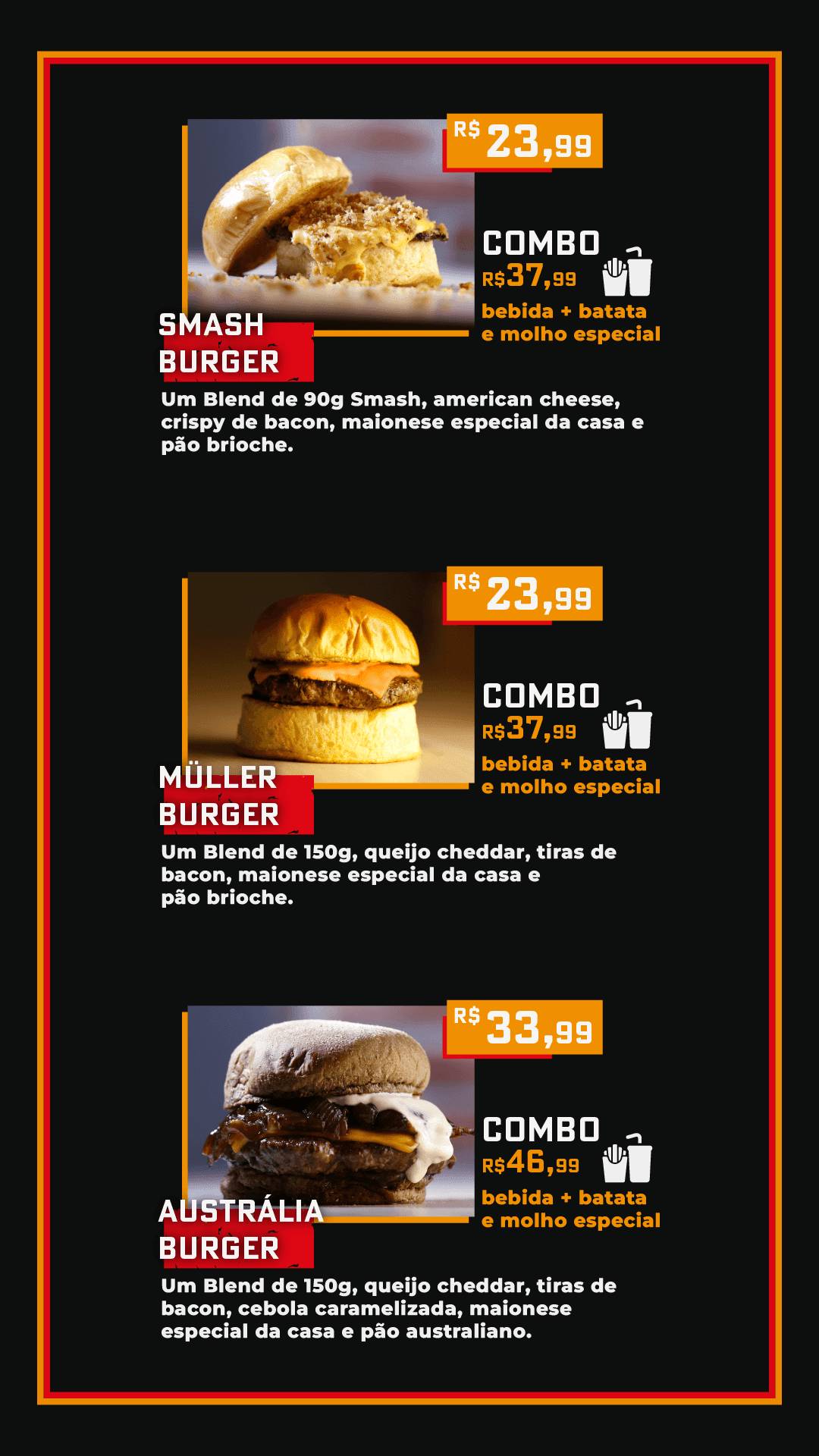 Müller's cardápio
