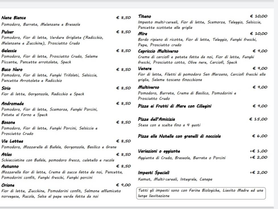 Menu di Multiverso 