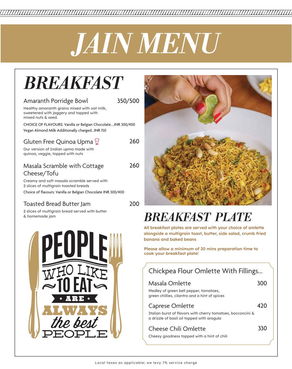 August Cafe menu