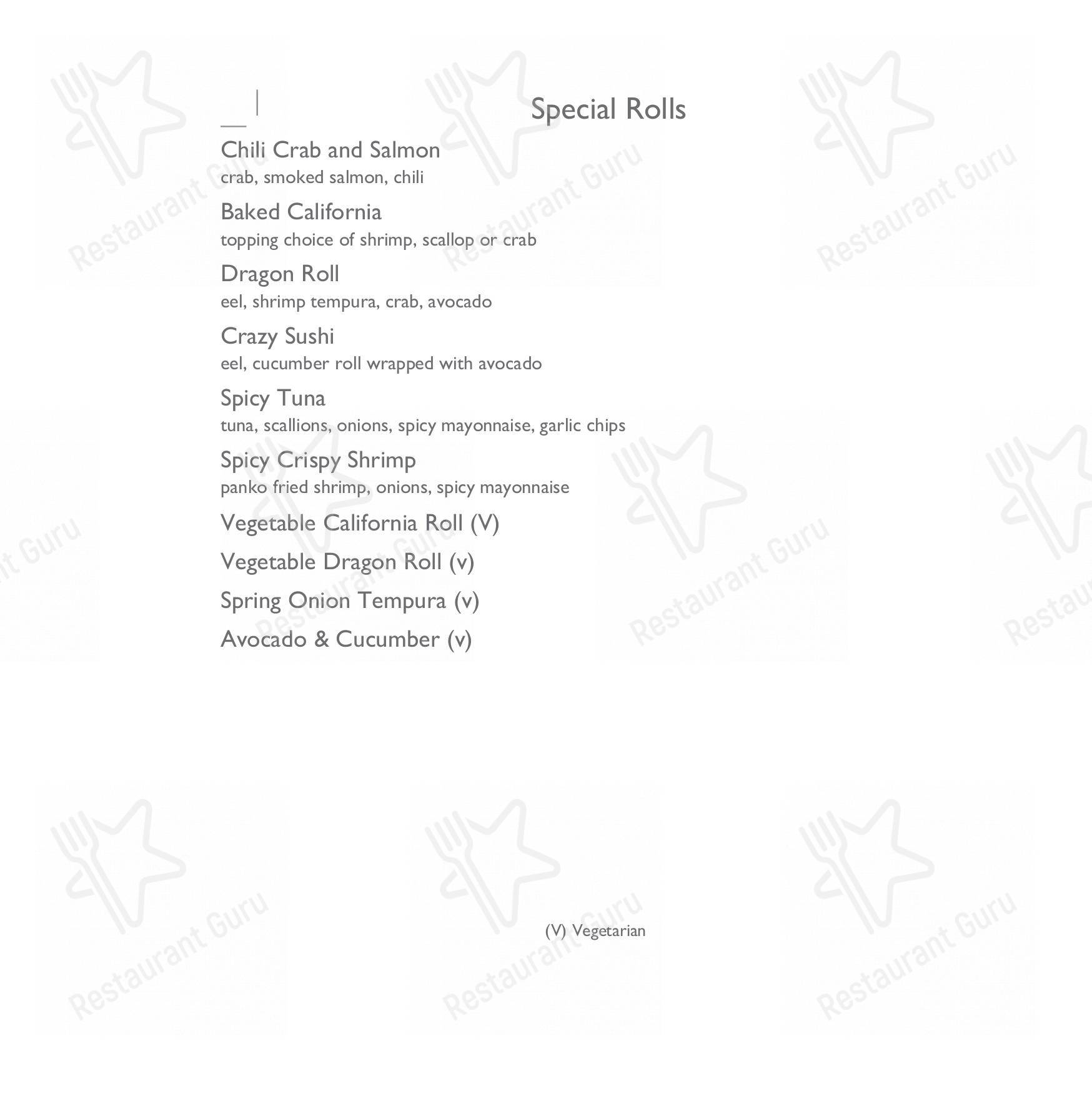 Citrus - Fine Dining Restaurant - Menu bar