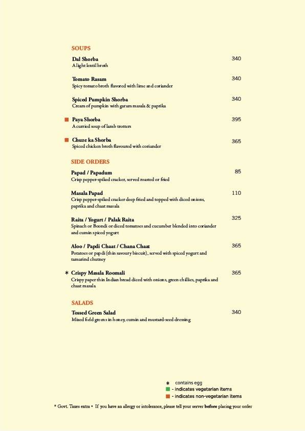 Khyber menu