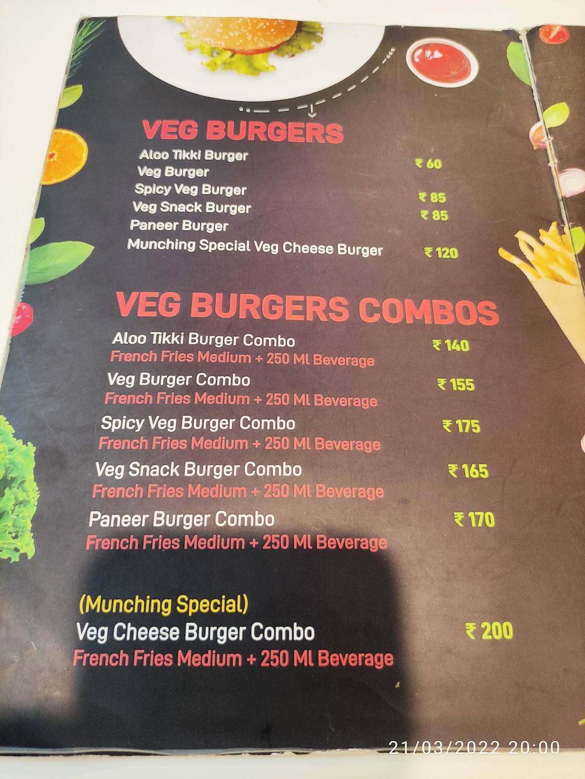 Munching Time Restaurant menu