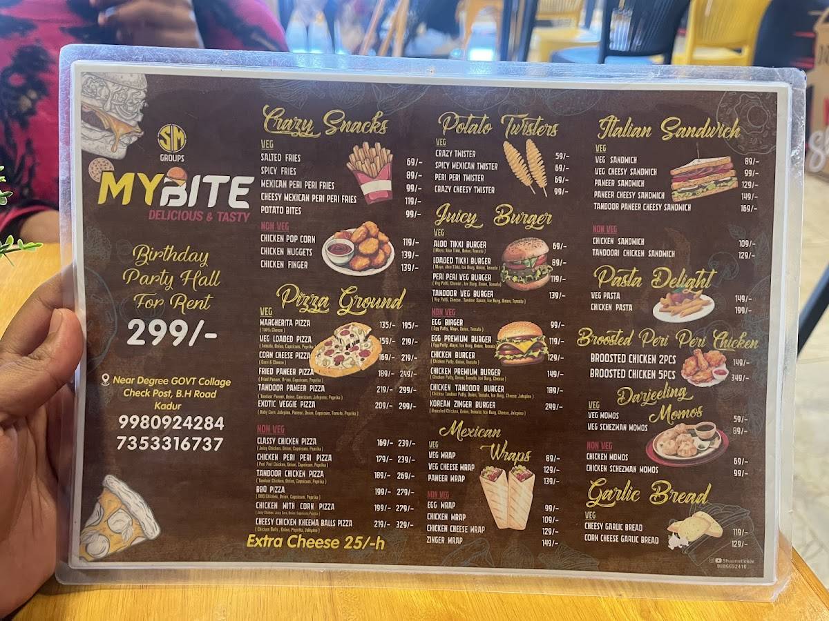 My Bite menu
