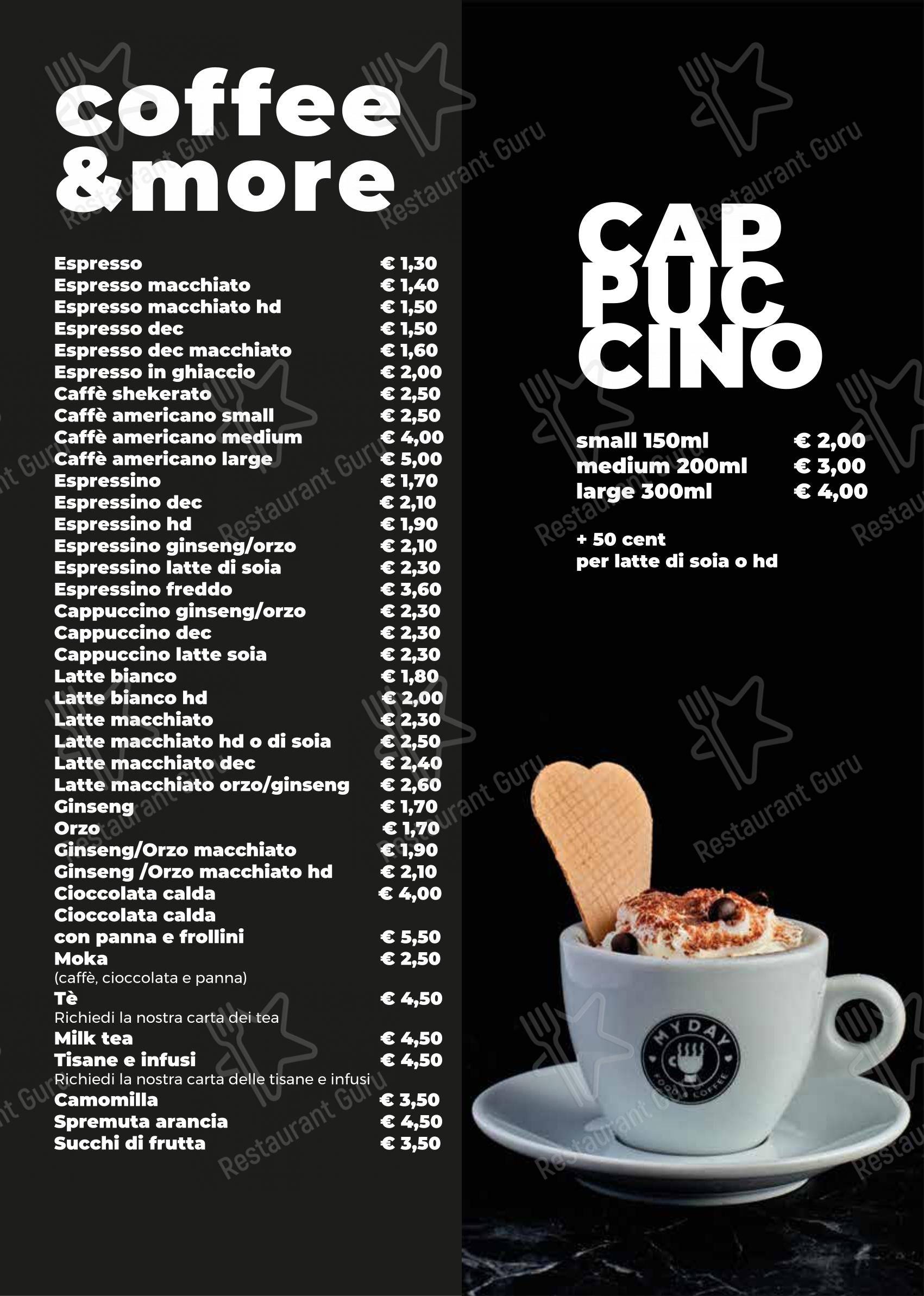 My Day in Bari - Menu