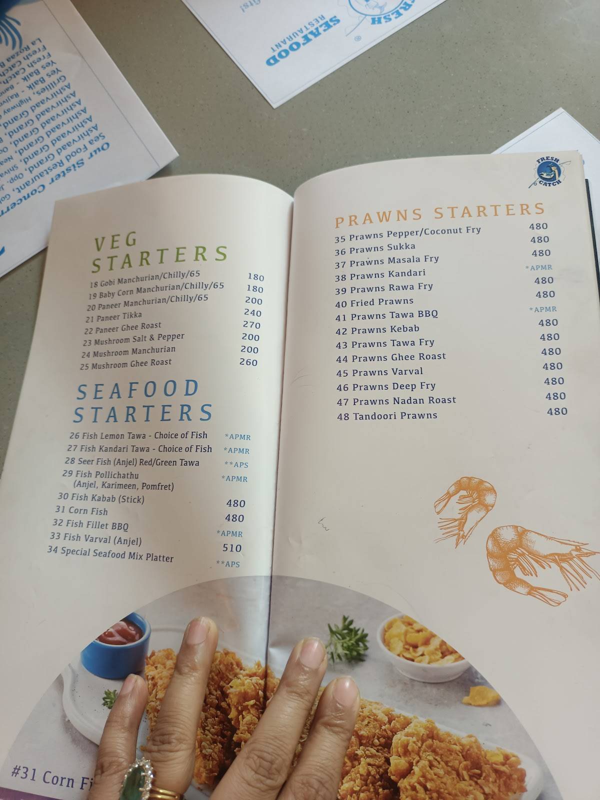 Fresh Catch Seafood Restaurant menu