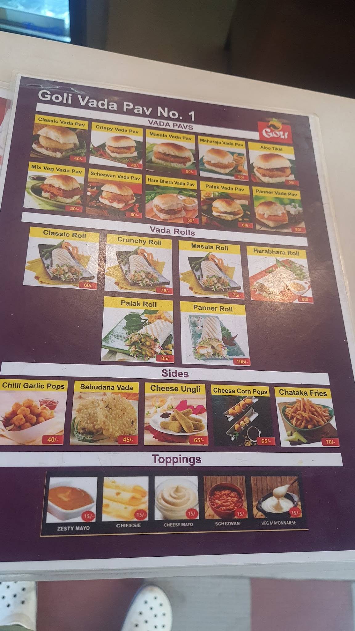 Goli Vada Pav No.1 - Mysore menu